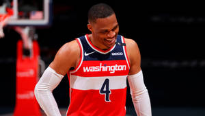 Washington Wizards Russel Westbrook Focus Shot Wallpaper