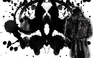 Watchmen Rorschach Ink Splatter Wallpaper