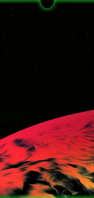 Water Drop Notch Planet Wallpaper