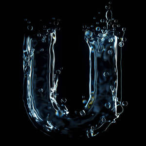 Water Letter U Wallpaper