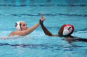 Water Polo Match At The Local Pool Wallpaper