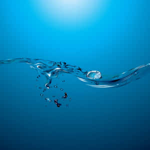 Water Splashing On Blue Background Wallpaper