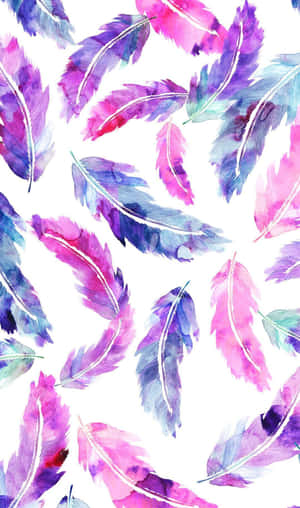 Watercolor Feathers Pattern.jpg Wallpaper
