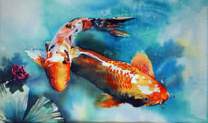 Watercolor_ Koi_ Fish_ Artwork Wallpaper