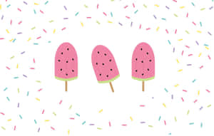 Watermelon Popsiclesand Sprinkles Wallpaper