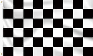 Waving Checkered Flag At The Finish Line Wallpaper