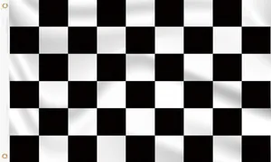 Waving Checkered Flag At The Finish Line Wallpaper