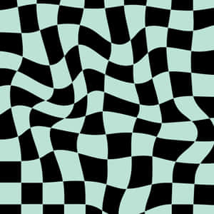 Wavy Checkered Pattern Graphic Wallpaper