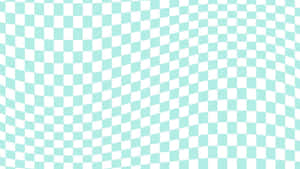 Wavy Checkered Pattern Light Blue Wallpaper