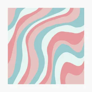 Wavy Pattern Pink And Teal - Wallpaper Wallpaper