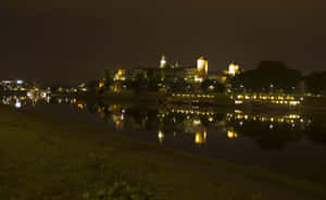 Wawel Castle Black Night Sky Wallpaper