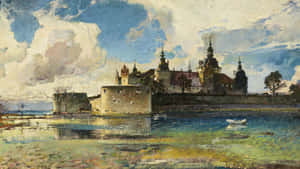 Wawel Castle Painting Wallpaper