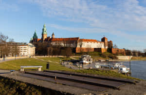 Wawel Castle Riverbank Wallpaper