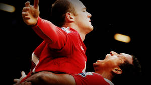 Wayne Rooney With Teammate Wallpaper