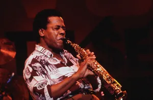 Wayne Shorter During A Live Jazz Performance Wallpaper