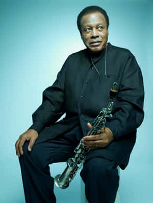 Wayne Shorter Performing Live On Stage Wallpaper