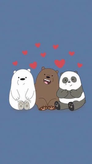 We Bare Bears Love Illustration Wallpaper