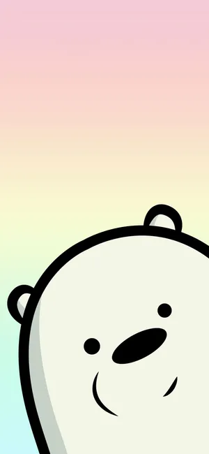 We Bare Bears Polar Bear Pastel Background Wallpaper