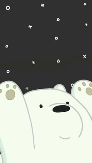 We Bare Bears Polar Bear Peekaboo Wallpaper