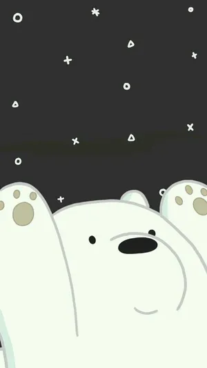 We Bare Bears Polar Bear Peekaboo Wallpaper