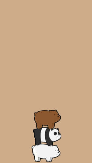 We Bare Bears Stacked Cute Illustration Wallpaper