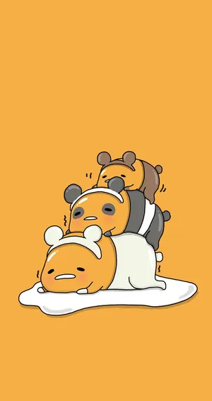 We Bare Bears Stacked Cuteness Wallpaper