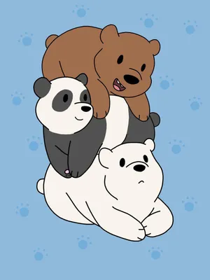 We Bare Bears_ Stacked_ Friends_ Illustration Wallpaper