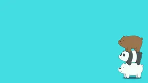 We Bare Bears Stacked Together Wallpaper