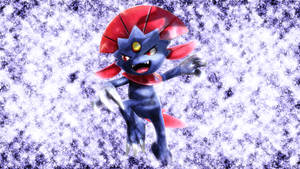 Weavile On Glowing Moss Wallpaper