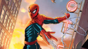 Web-slinging Action Scene Wallpaper