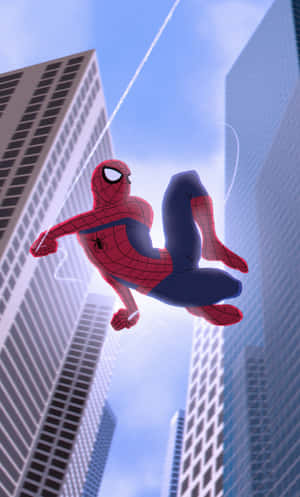 Web-slinging Superhero In Action Wallpaper