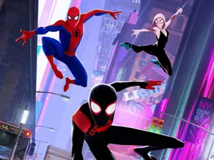Web-slinging Superhero In Action Wallpaper