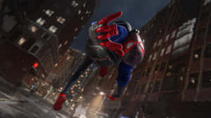 Web-slinging Superhero In Action Wallpaper