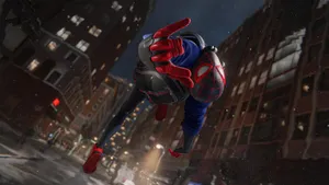 Web-slinging Superhero In Action Wallpaper