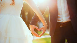 Wedding Couple Heart Wallpaper