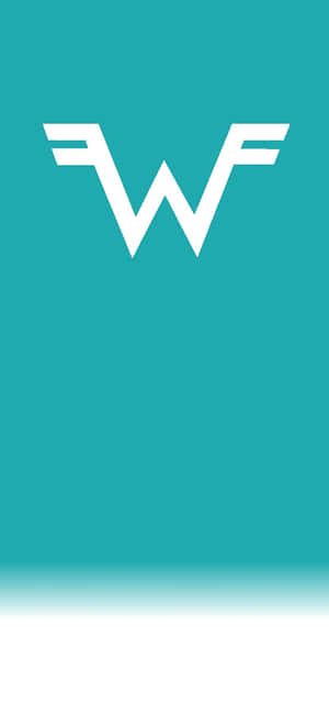 Weezer Logo Aqua Background Wallpaper
