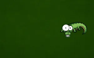 Weird Crocodile Funny Cartoon Wallpaper