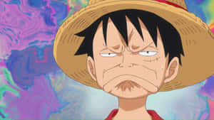 Weird Pfp Of Luffy Grimacing Wallpaper