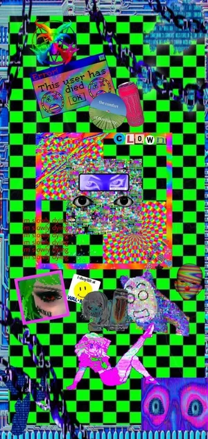Weirdcore Digital Collage Wallpaper