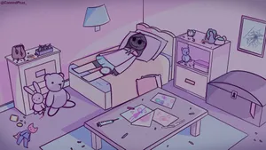 Weirdcore Dreamscape Childs Room Wallpaper