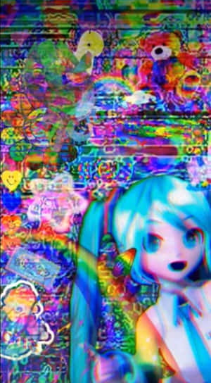 Weirdcore Pfp Of Miku Hatsune Wallpaper