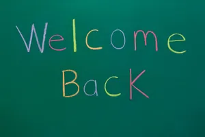 Welcome Back Chalkboard Message Wallpaper