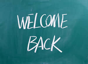 Welcome Back Chalkboard Message Wallpaper