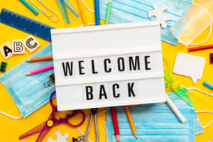 Welcome Back School Supplies Wallpaper