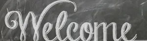Welcome Chalk Script Wallpaper