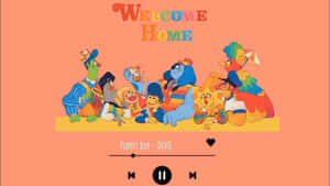 Welcome Home Cartoon Family Gathering Wallpaper