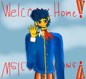 Welcome Home Magical Character Greeting Wallpaper