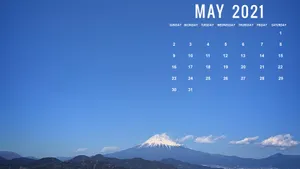 “welcome May, With Mt.fuji At Its Peak!” Wallpaper