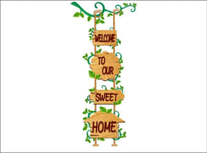 Welcome Sign Hanging Plaques Wallpaper