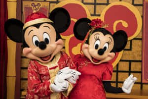 Welcome The New Year With A Smiling Mickey Mouse Wallpaper